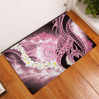 Piko Hawaiian Rubber Doormat Pink Galaxy Spiral Plumeria Tribal Patterns DT05 - Polynesian Pride