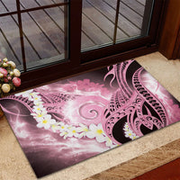 Piko Hawaiian Rubber Doormat Pink Galaxy Spiral Plumeria Tribal Patterns DT05 - Polynesian Pride