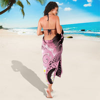 Piko Hawaiian Sarong Pink Galaxy Spiral Plumeria Tribal Patterns DT05 - Polynesian Pride