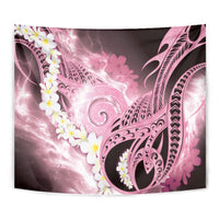 Piko Hawaiian Tapestry Pink Galaxy Spiral Plumeria Tribal Patterns DT05 - Polynesian Pride