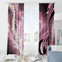Piko Hawaiian Window Curtain Pink Galaxy Spiral Plumeria Tribal Patterns DT05 - Polynesian Pride