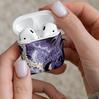 Piko Hawaiian AirPods Case Purple Galaxy Spiral Plumeria Tribal Patterns DT05 - Polynesian Pride