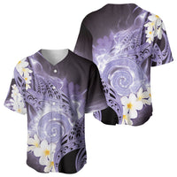 Piko Hawaiian Baseball Jersey Purple Galaxy Spiral Plumeria Tribal Patterns DT05 - Polynesian Pride