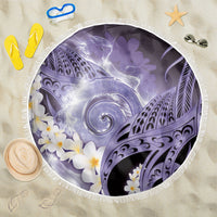 Piko Hawaiian Beach Blanket Purple Galaxy Spiral Plumeria Tribal Patterns DT05 One Size 150cm Purple - Polynesian Pride
