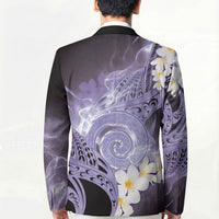 Piko Hawaiian Blazer Purple Galaxy Spiral Plumeria Tribal Patterns DT05 - Polynesian Pride