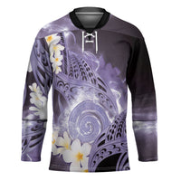 Piko Hawaiian Hockey Jersey Purple Galaxy Spiral Plumeria Tribal Patterns DT05 Unisex Purple - Polynesian Pride