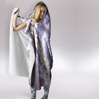 Piko Hawaiian Hooded Blanket Purple Galaxy Spiral Plumeria Tribal Patterns DT05 - Polynesian Pride