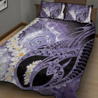 Piko Hawaiian Quilt Bed Set Purple Galaxy Spiral Plumeria Tribal Patterns DT05 - Polynesian Pride