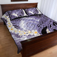 Piko Hawaiian Quilt Bed Set Purple Galaxy Spiral Plumeria Tribal Patterns DT05 - Polynesian Pride