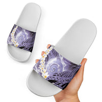 Piko Hawaiian Slide Sandals Purple Galaxy Spiral Plumeria Tribal Patterns DT05 - Polynesian Pride