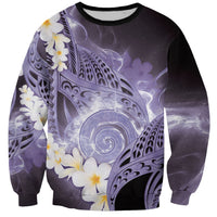 Piko Hawaiian Sweatshirt Purple Galaxy Spiral Plumeria Tribal Patterns DT05 Unisex Purple - Polynesian Pride