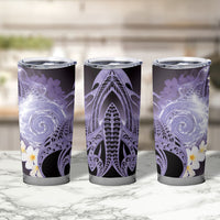 Piko Hawaiian Tumbler Cup Purple Galaxy Spiral Plumeria Tribal Patterns DT05 - Polynesian Pride
