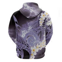Piko Hawaiian Zip Hoodie Purple Galaxy Spiral Plumeria Tribal Patterns DT05 - Polynesian Pride