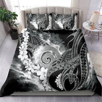 Piko Hawaiian Bedding Set Monochrome Galaxy Spiral Plumeria Tribal Patterns DT05 - Polynesian Pride