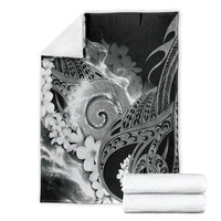 Piko Hawaiian Blanket Monochrome Galaxy Spiral Plumeria Tribal Patterns DT05 - Polynesian Pride