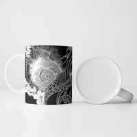 Piko Hawaiian Ceramic Mug Monochrome Galaxy Spiral Plumeria Tribal Patterns DT05 - Polynesian Pride