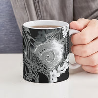 Piko Hawaiian Ceramic Mug Monochrome Galaxy Spiral Plumeria Tribal Patterns DT05 - Polynesian Pride