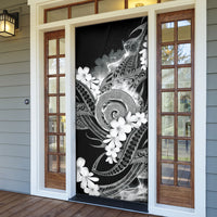 Piko Hawaiian Door Cover Monochrome Galaxy Spiral Plumeria Tribal Patterns DT05 - Polynesian Pride
