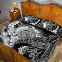 Piko Hawaiian Quilt Bed Set Monochrome Galaxy Spiral Plumeria Tribal Patterns DT05 - Polynesian Pride