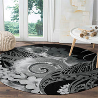 Piko Hawaiian Round Carpet Monochrome Galaxy Spiral Plumeria Tribal Patterns DT05 - Polynesian Pride