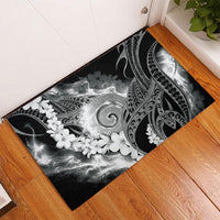 Piko Hawaiian Rubber Doormat Monochrome Galaxy Spiral Plumeria Tribal Patterns DT05 - Polynesian Pride