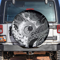 Piko Hawaiian Spare Tire Cover Monochrome Galaxy Spiral Plumeria Tribal Patterns DT05 Black - Polynesian Pride