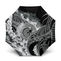 Piko Hawaiian Umbrella Monochrome Galaxy Spiral Plumeria Tribal Patterns DT05 One Size Folded 11.42 inch Opened Diameter 37.4 inch Black - Polynesian Pride