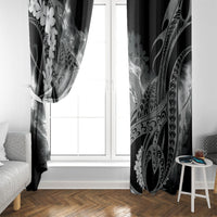 Piko Hawaiian Window Curtain Monochrome Galaxy Spiral Plumeria Tribal Patterns DT05 - Polynesian Pride