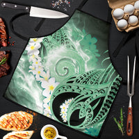 Piko Hawaiian Apron Green Galaxy Spiral Plumeria Tribal Patterns DT05 Green - Polynesian Pride