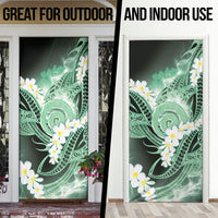 Piko Hawaiian Door Cover Green Galaxy Spiral Plumeria Tribal Patterns DT05 - Polynesian Pride