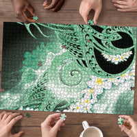 Piko Hawaiian Puzzle Green Galaxy Spiral Plumeria Tribal Patterns DT05 - Polynesian Pride