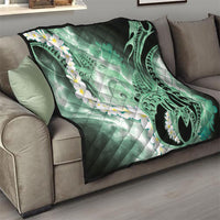 Piko Hawaiian Quilt Green Galaxy Spiral Plumeria Tribal Patterns DT05 - Polynesian Pride