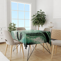 Piko Hawaiian Tablecloth Green Galaxy Spiral Plumeria Tribal Patterns DT05 - Polynesian Pride