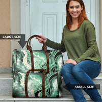 Piko Hawaiian Travel Bag Green Galaxy Spiral Plumeria Tribal Patterns DT05 - Polynesian Pride
