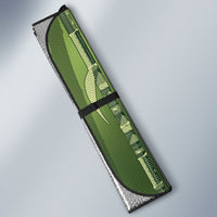Personalised Fiji Language Week Sugarcane Masi Auto Sun Shade Green Tapa Tribal Pattern DT05 - Polynesian Pride