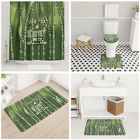 Personalised Fiji Language Week Sugarcane Masi Bathroom Set Green Tapa Tribal Pattern DT05 - Polynesian Pride