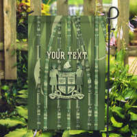 Personalised Fiji Language Week Sugarcane Masi Garden Flag Green Tapa Tribal Pattern DT05 Garden Flag Green - Polynesian Pride