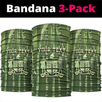 Personalised Fiji Language Week Sugarcane Masi Neck Gaiter Green Tapa Tribal Pattern DT05 package One Size: 25*50cm Green - Polynesian Pride