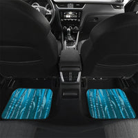 Personalised Fiji Language Week Sugarcane Masi Car Mats Blue Tapa Tribal Pattern DT05 Set 2pcs - Back Blue - Polynesian Pride