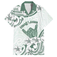 Aloha Hawaii Shaka Family Matching Tank Maxi Dress and Hawaiian Shirt Hang Loose Mint Version - Polynesian Pride