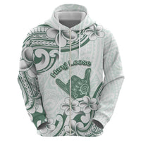 Aloha Hawaii Shaka Hoodie Hang Loose Mint Version - Polynesian Pride