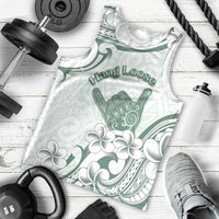 Aloha Hawaii Shaka Men Tank Top Hang Loose Mint Version - Polynesian Pride