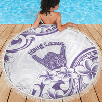 Aloha Hawaii Shaka Beach Blanket Hang Loose Purple Version - Polynesian Pride