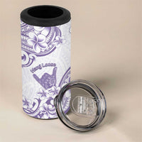 Aloha Hawaii Shaka 4 in 1 Can Cooler Tumbler Hang Loose Purple Version - Polynesian Pride