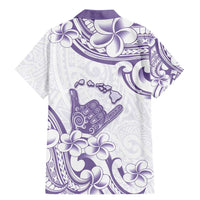 Aloha Hawaii Shaka Family Matching Mermaid Dress and Hawaiian Shirt Hang Loose Purple Version - Polynesian Pride