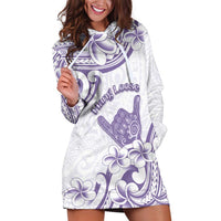 Aloha Hawaii Shaka Hoodie Dress Hang Loose Purple Version - Polynesian Pride