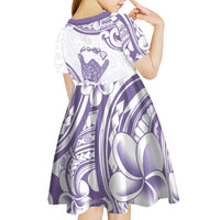 Aloha Hawaii Shaka Kid Short Sleeve Dress Hang Loose Purple Version - Polynesian Pride