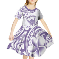 Aloha Hawaii Shaka Kid Short Sleeve Dress Hang Loose Purple Version - Polynesian Pride