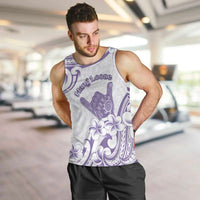 Aloha Hawaii Shaka Men Tank Top Hang Loose Purple Version - Polynesian Pride