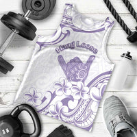 Aloha Hawaii Shaka Men Tank Top Hang Loose Purple Version - Polynesian Pride